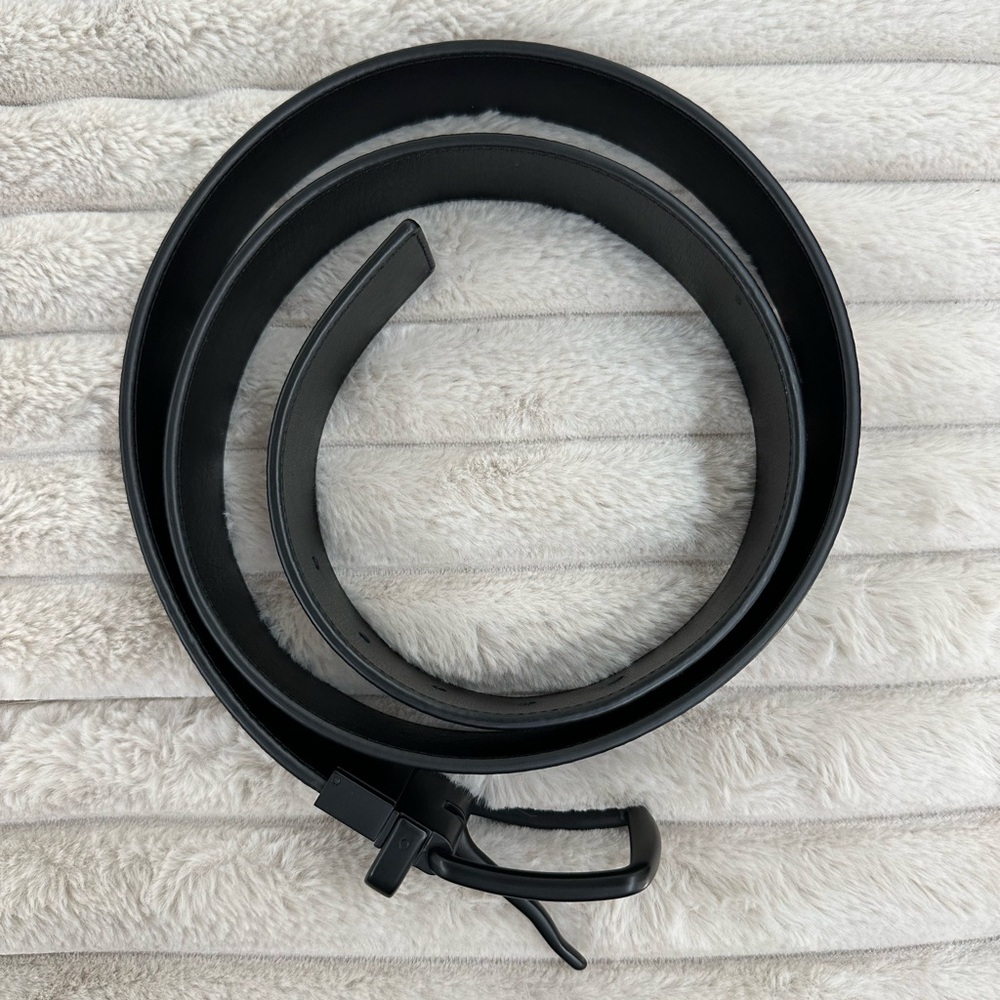 Sleek Black Leather Belt